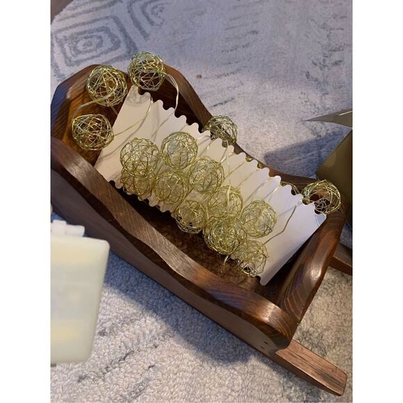 Christmas decor sled and pier 1 imports small lights - Picture 2 of 6